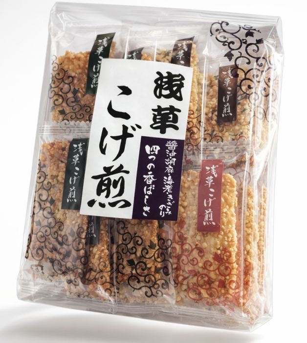 【浅草こげ煎】4種12枚入り